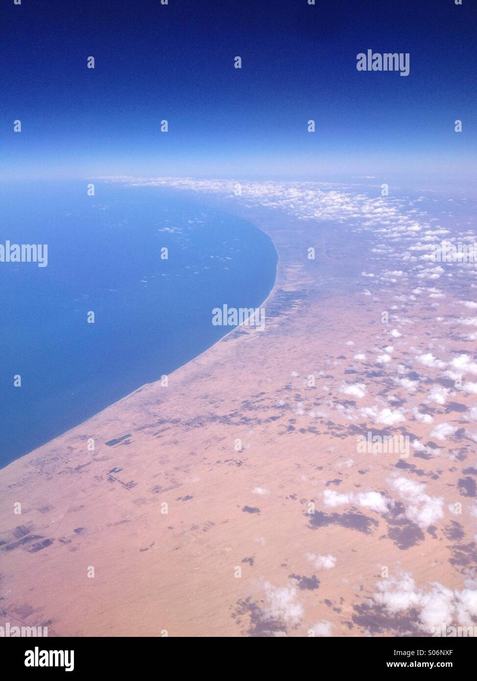 Gaza Strip looking north from Egypt Stock Photo