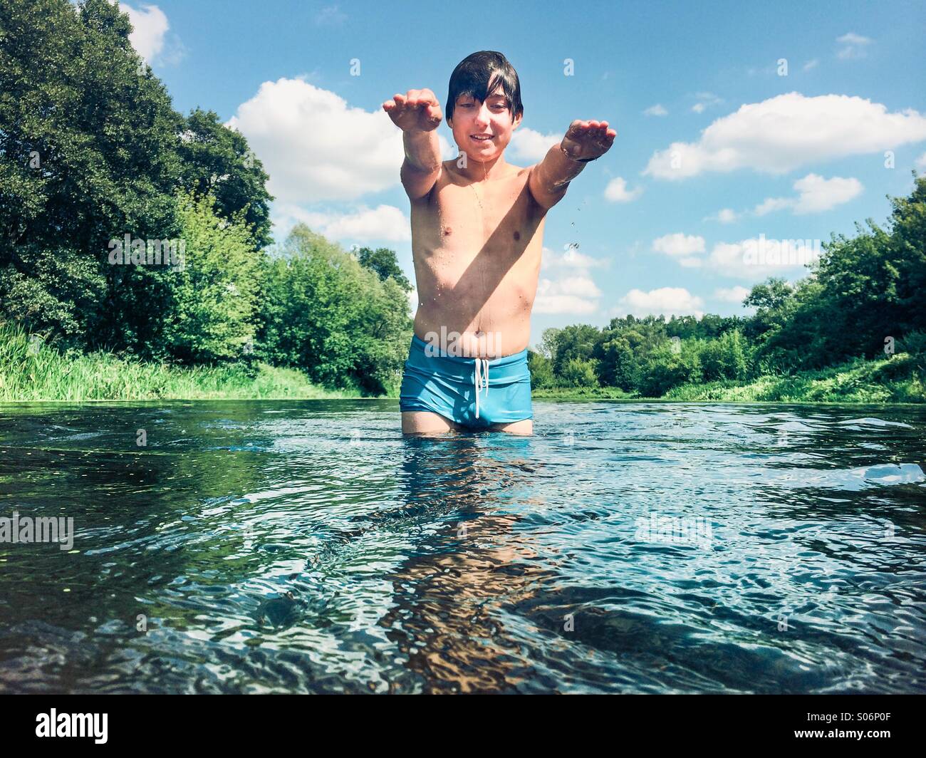 Young Boy Swimming In River Stock Photos & Young Boy Swimming In River Stock Images Alamy