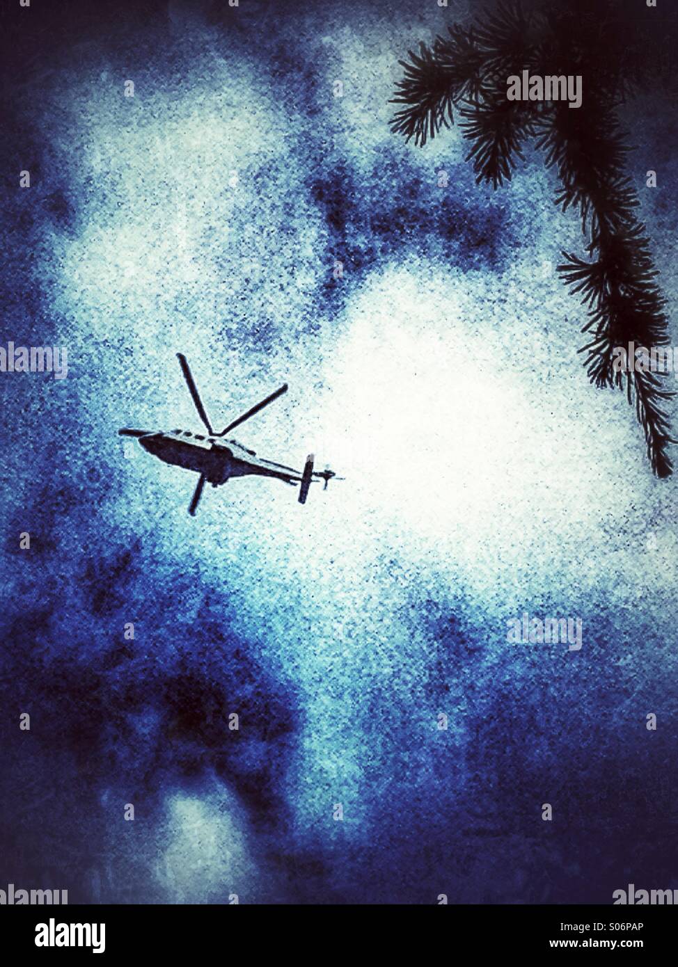 Helicopter blue hi-res stock photography and images - Alamy