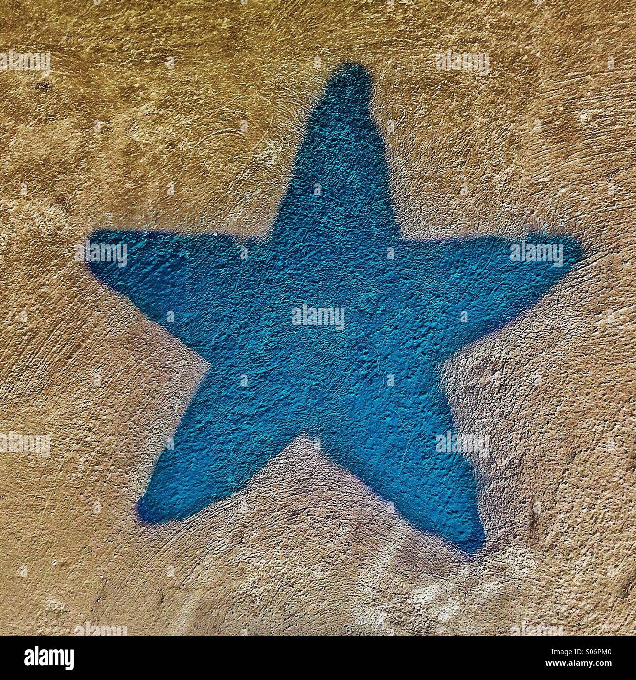 Blue star - Smartphone Captured Stock Image