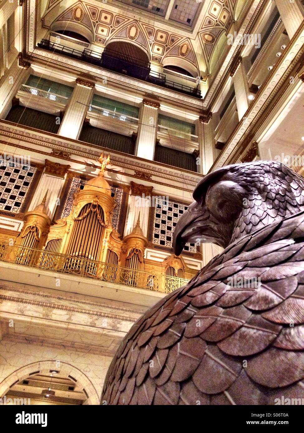 The Eagle at Wanamaker Building Philadelphia PA - Smartphone Captured Stock Image