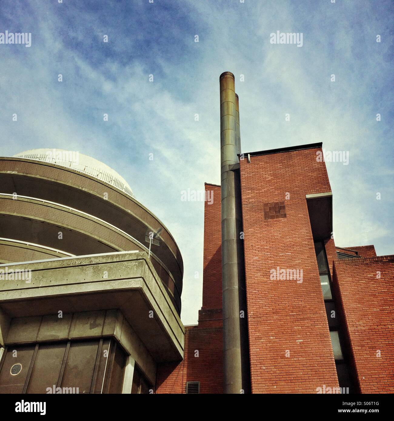 Brutalist architecture in Wood Green, London - Smartphone Captured Stock Image