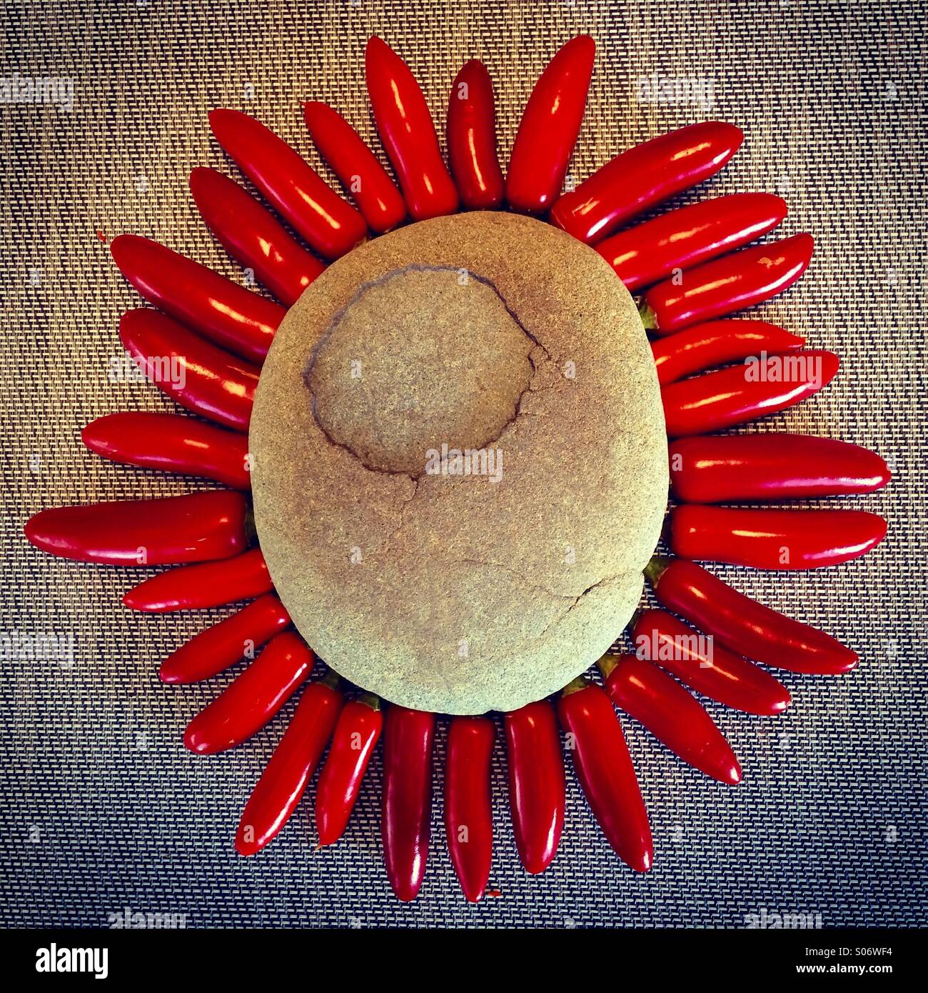 Serrano sunburst and sandstone - Smartphone Captured Stock Image