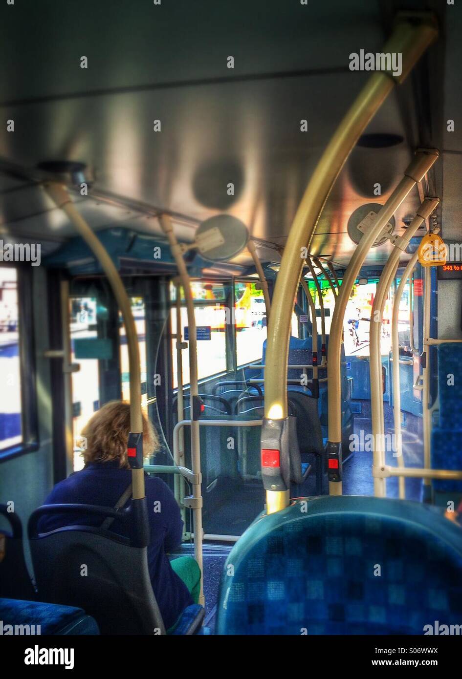 Bus journey Stock Photo