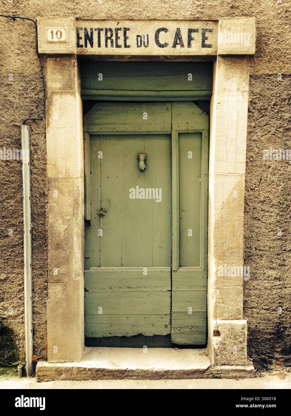 Old Wooden Door Cafe Entrance France Stock Photo 309938756 Alamy