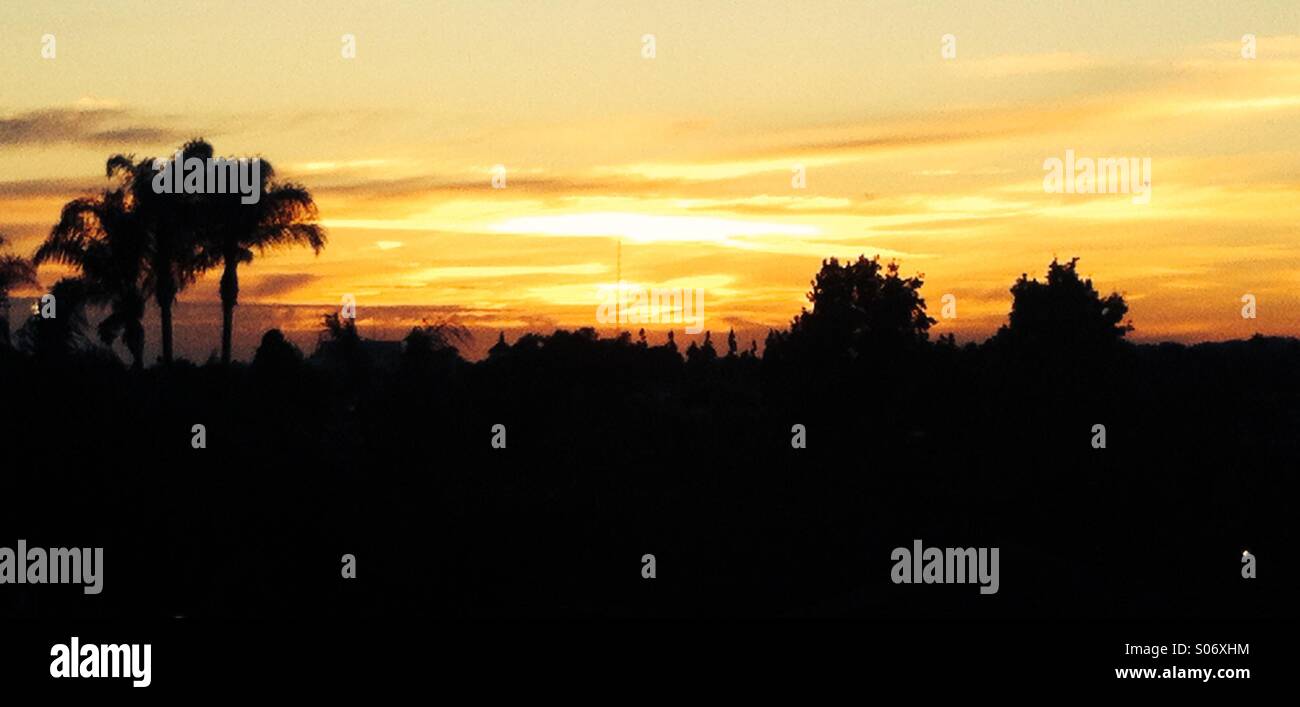 Beautiful sunset in California Stock Photo
