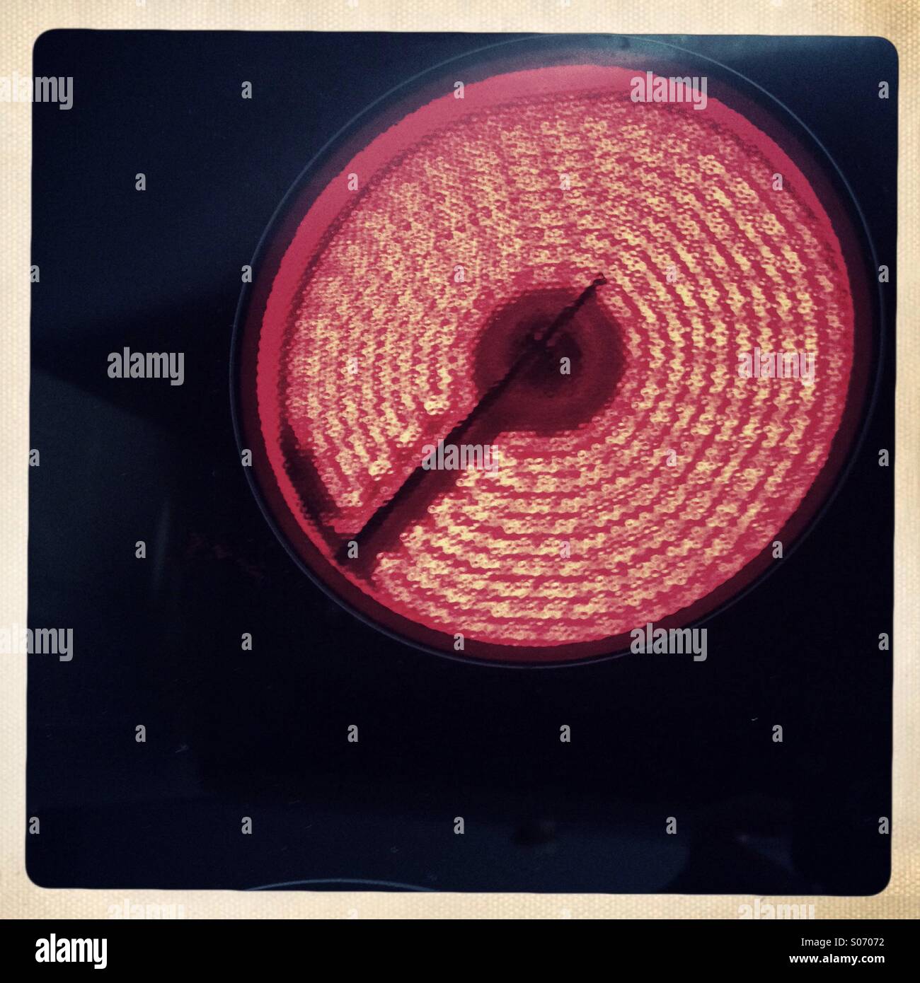 Red hot electric hob ring Stock Photo Alamy