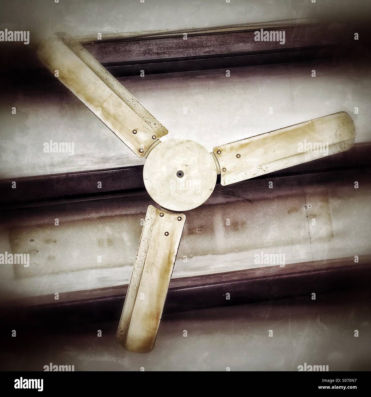 Old ceiling fan Stock Photo