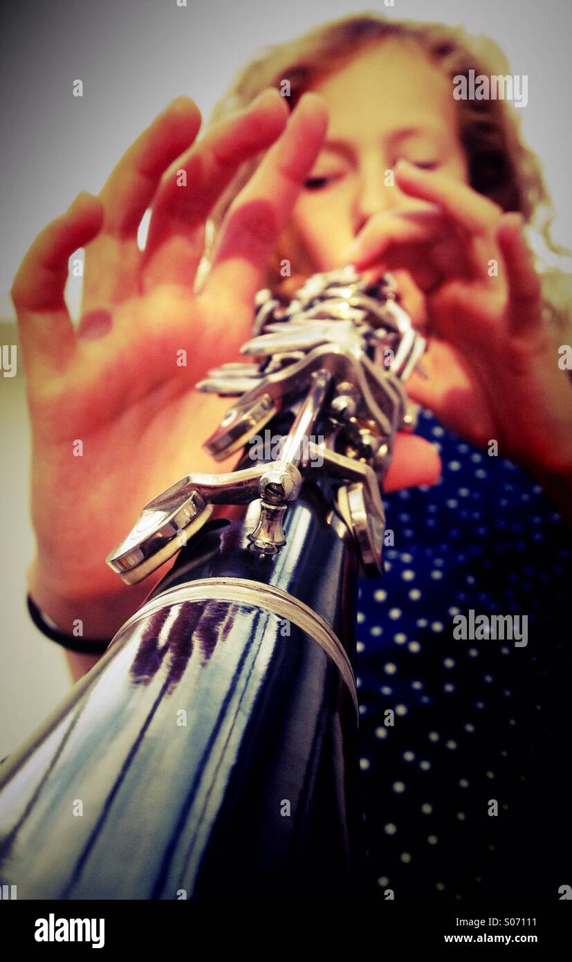 Young girl playing Stock Photo Alamy