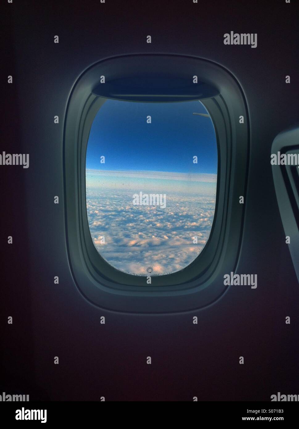 Airplane window - Smartphone Captured Stock Image