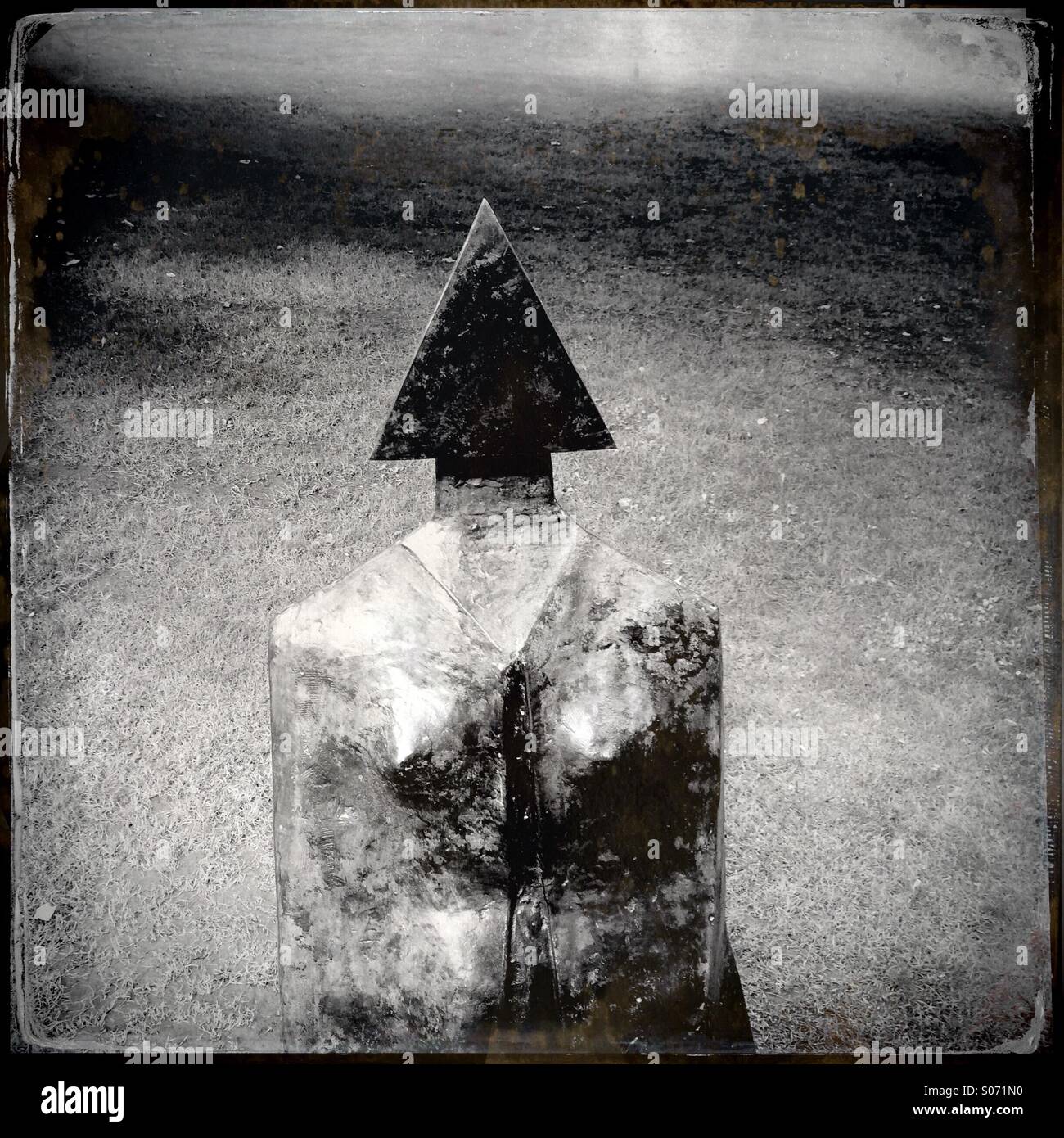 A sculpture in the Yorkshire Sculpture Park - Smartphone Captured Stock Image