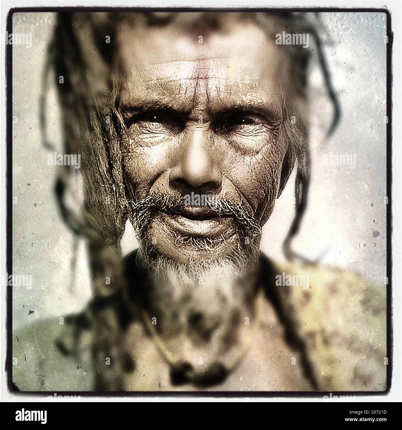 A Sadhu Hindu holy man - Smartphone Captured Stock Image
