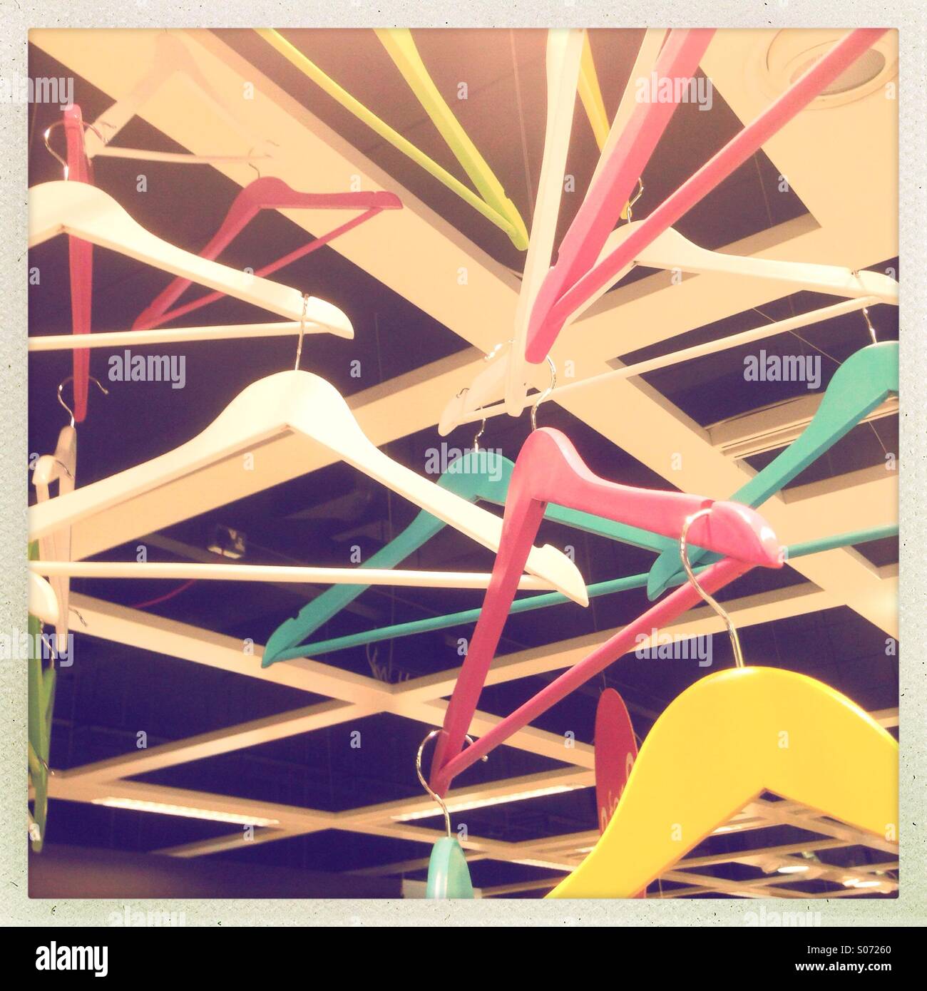 Coat hangers mobile Stock Photo Alamy