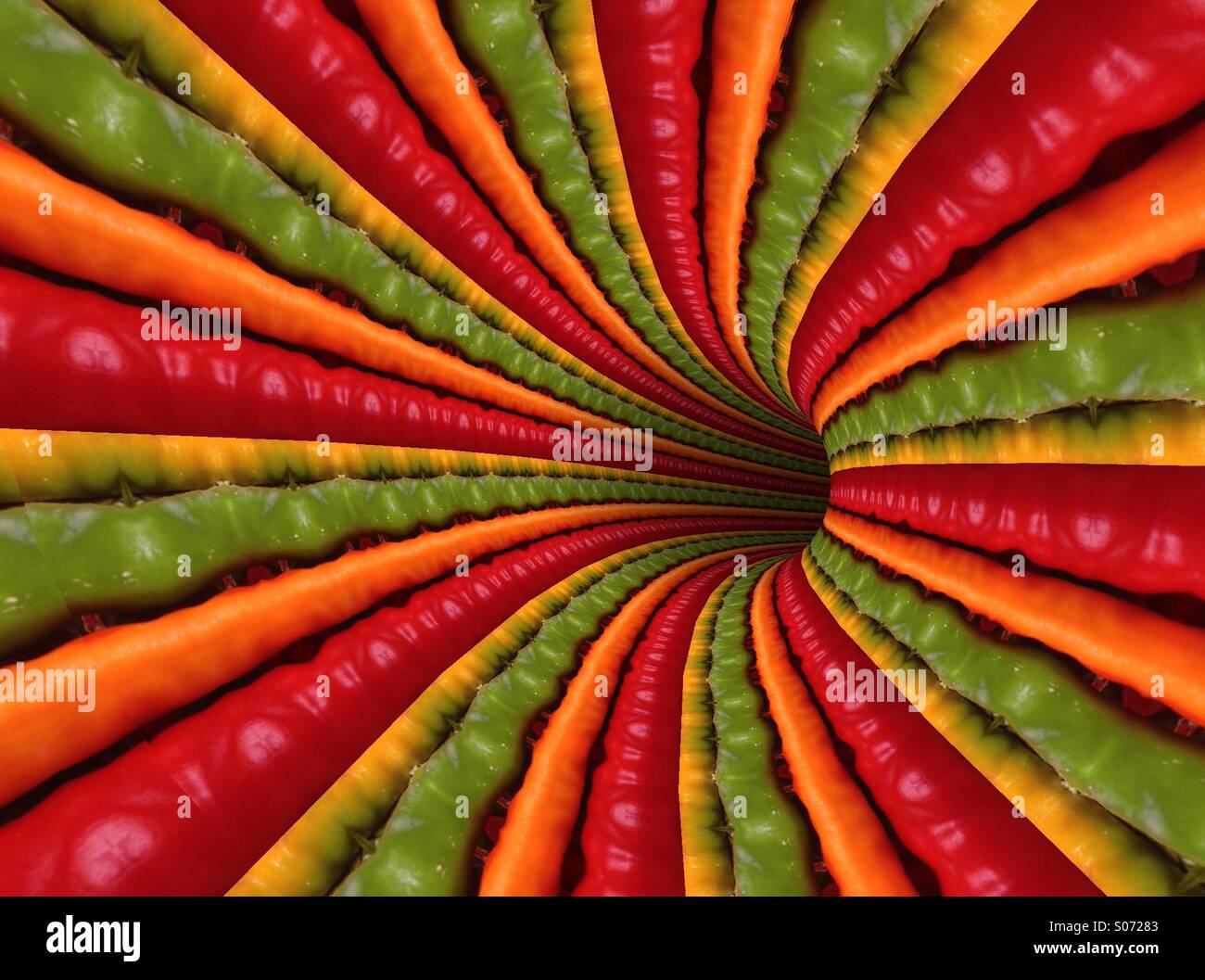 Abstract photo of chilli peppers - Smartphone Captured Stock Image