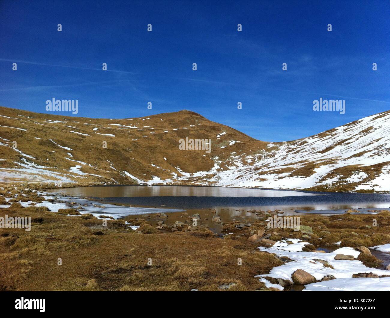Mountain lake in Nockberge National Park, Carinthia, Austria - Smartphone Captured Stock Image