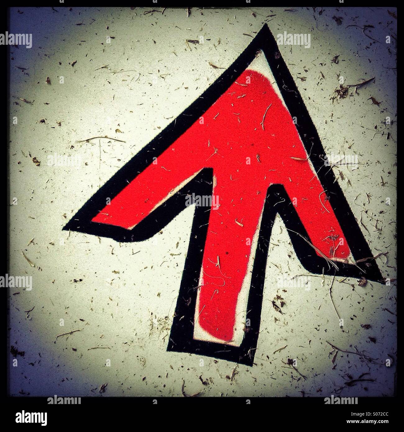 Up arrow sign - Smartphone Captured Stock Image