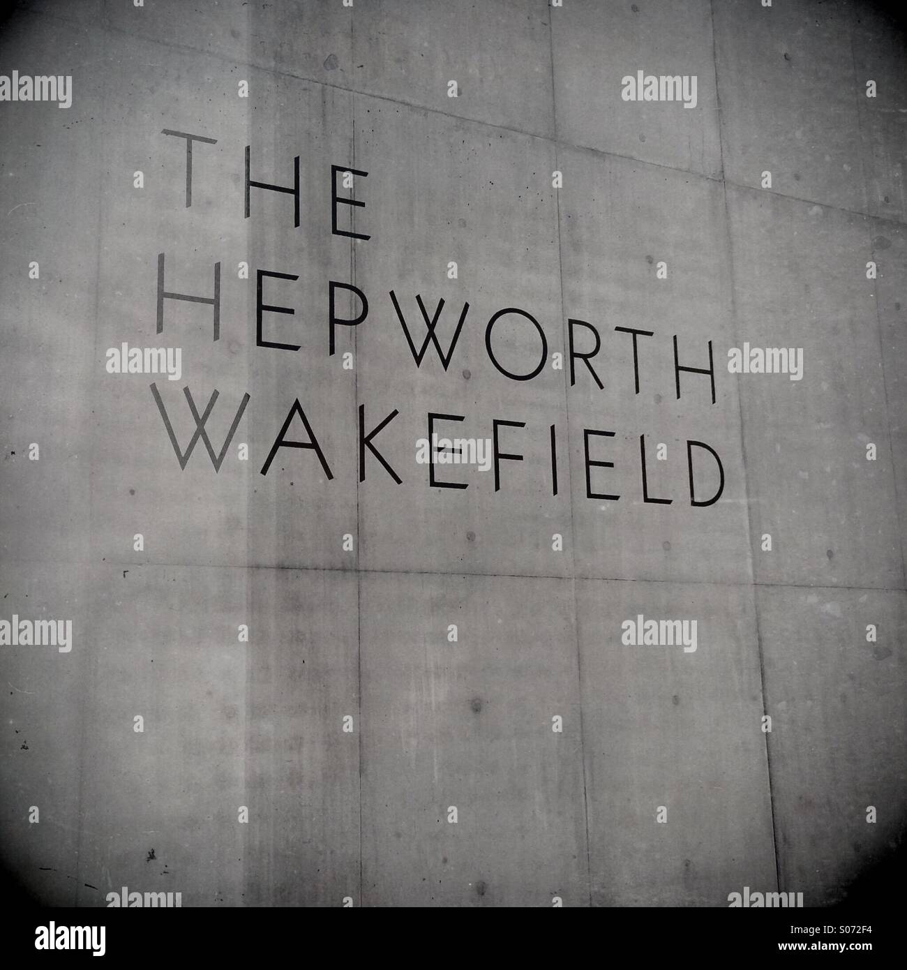 The exterior of the Hepworth Gallery in Wakefield Yorkshire - Smartphone Captured Stock Image