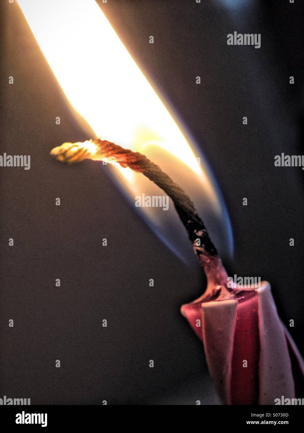 Candle burning - Smartphone Captured Stock Image