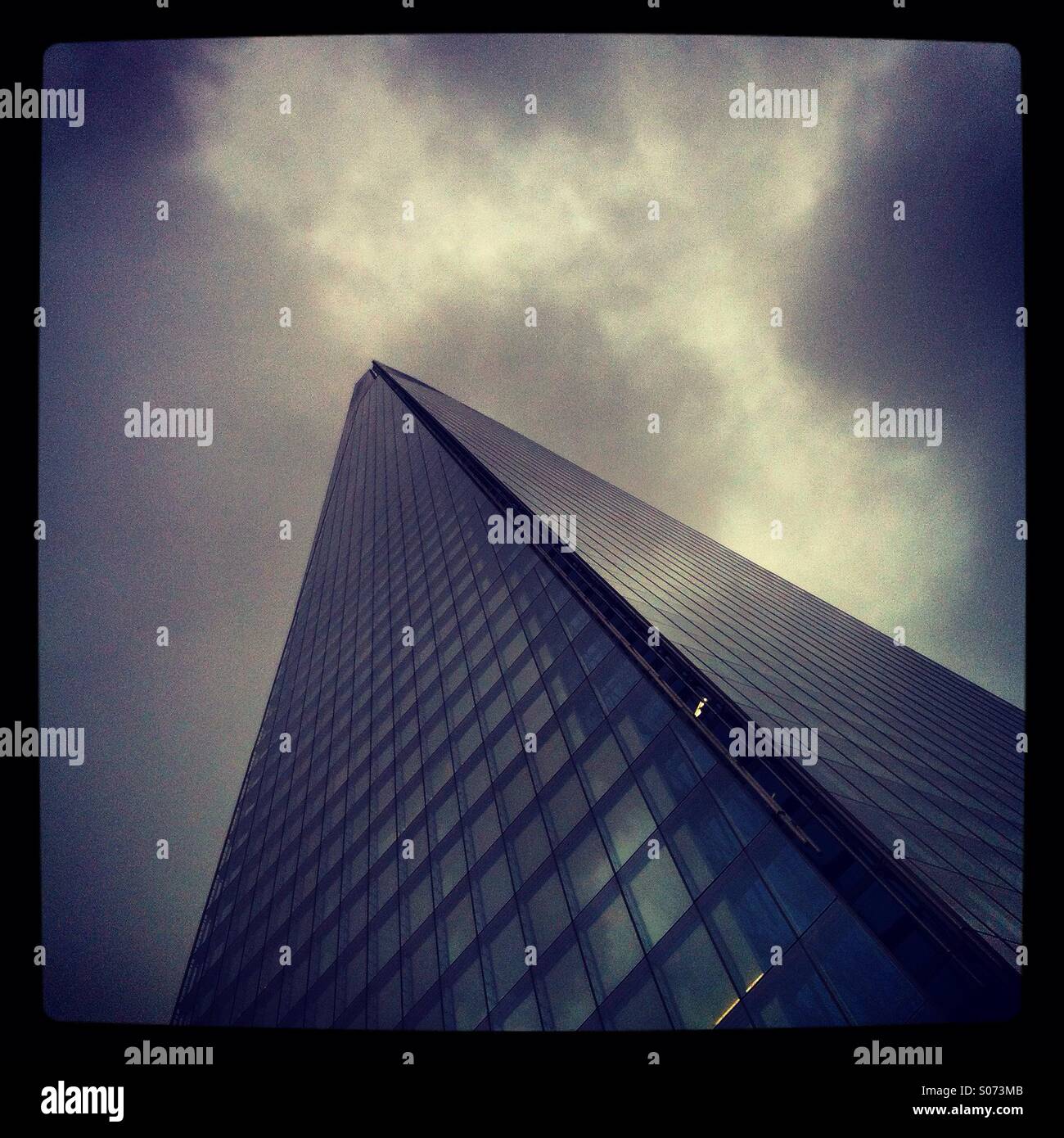The Shard at London Bridge on a cloudy day - Smartphone Captured Stock Image
