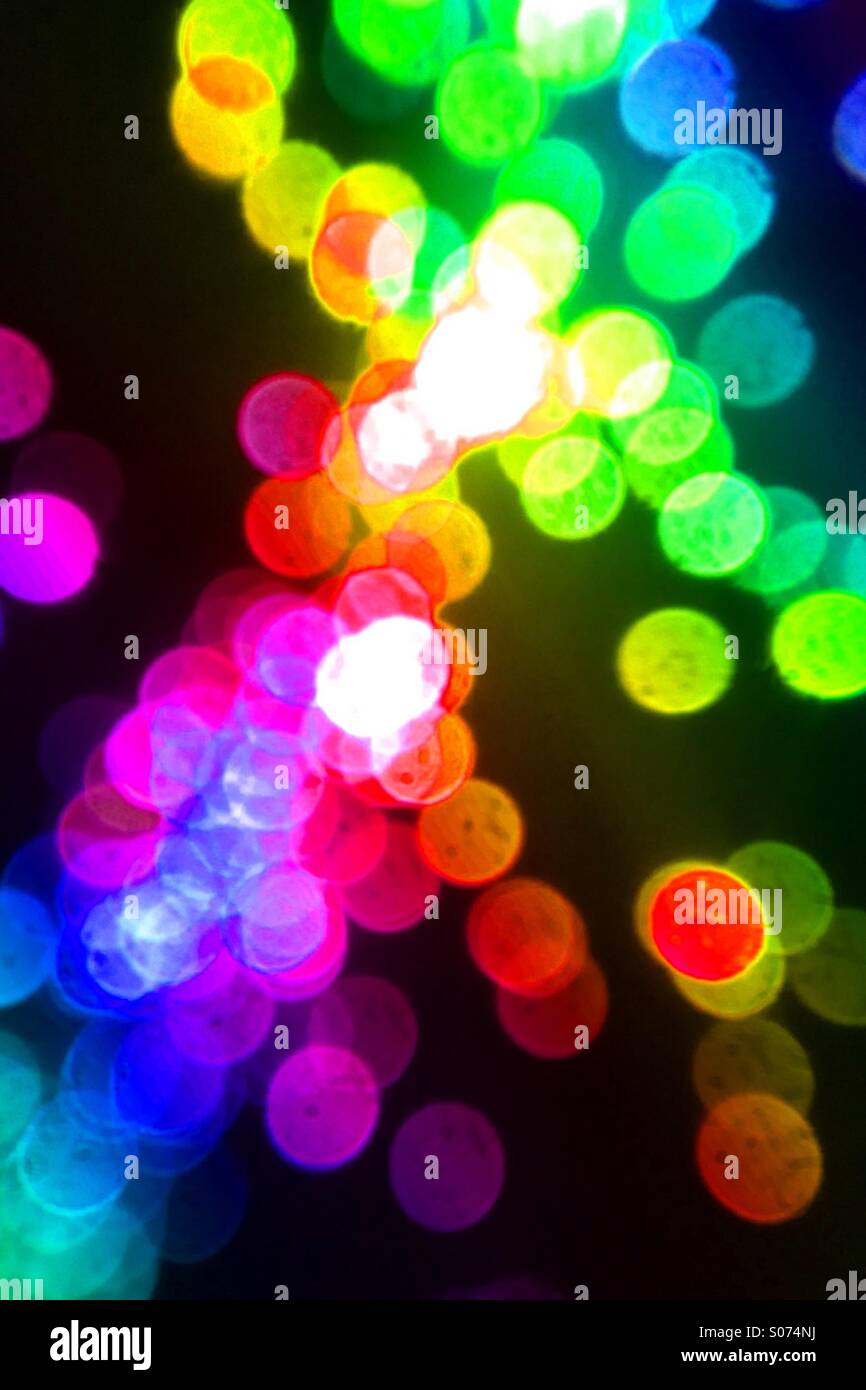 Fibre optic lights - Smartphone Captured Stock Image