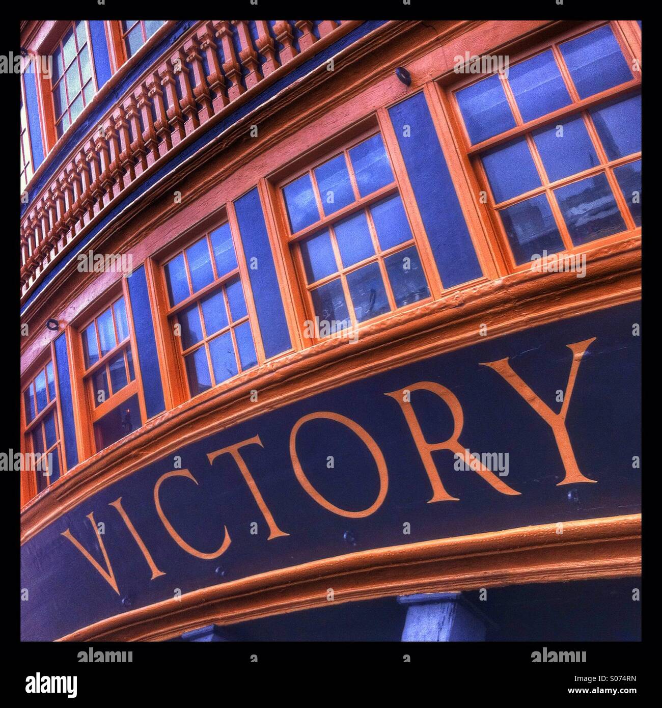 HMS Victory, Portsmouth historic dockyards, Hampshire, England, United Kingdom - Smartphone Captured Stock Image