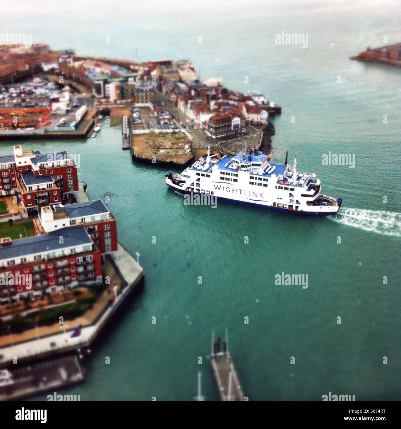 Isle of Wight ferry, Portsmouth, Hampshire, England, United Kingdom. - Smartphone Captured Stock Image