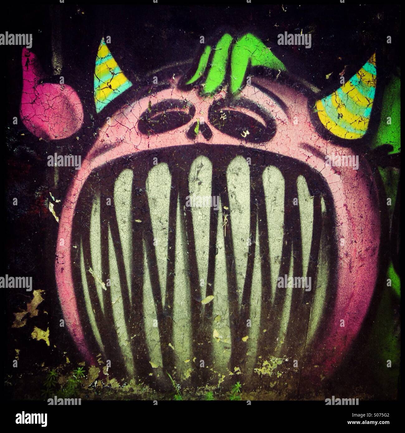 Grafitti wall - Smartphone Captured Stock Image