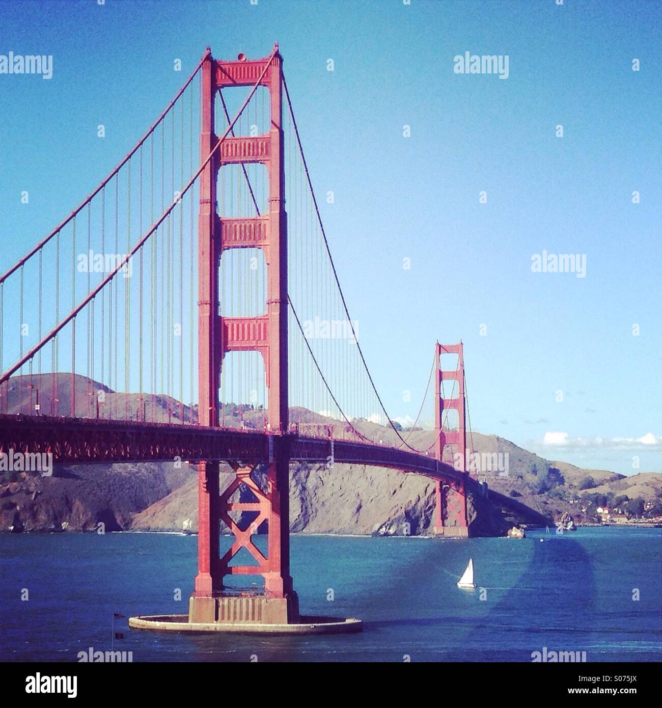 Golden Gate Bridge in San Francisco, CA, USA. - Smartphone Captured Stock Image