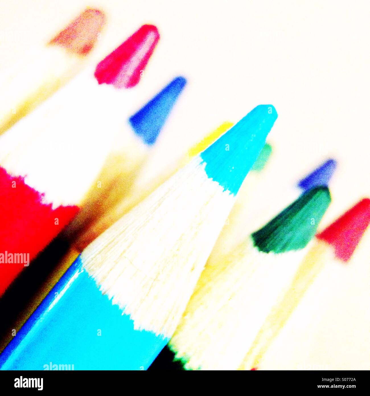 Color pencils - Smartphone Captured Stock Image