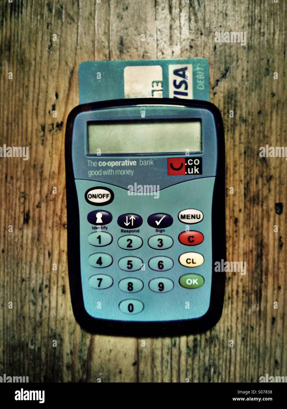 Co-operative Bank card trader - Smartphone Captured Stock Image