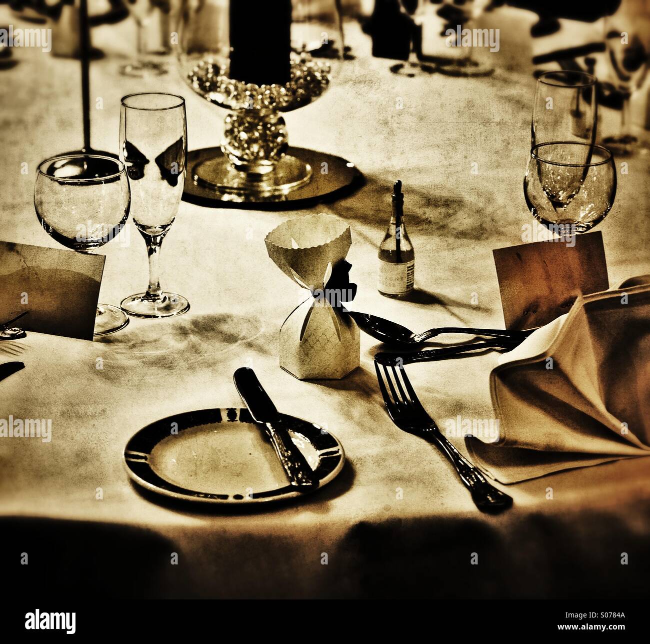 Wedding breakfast table Stock Photo Alamy