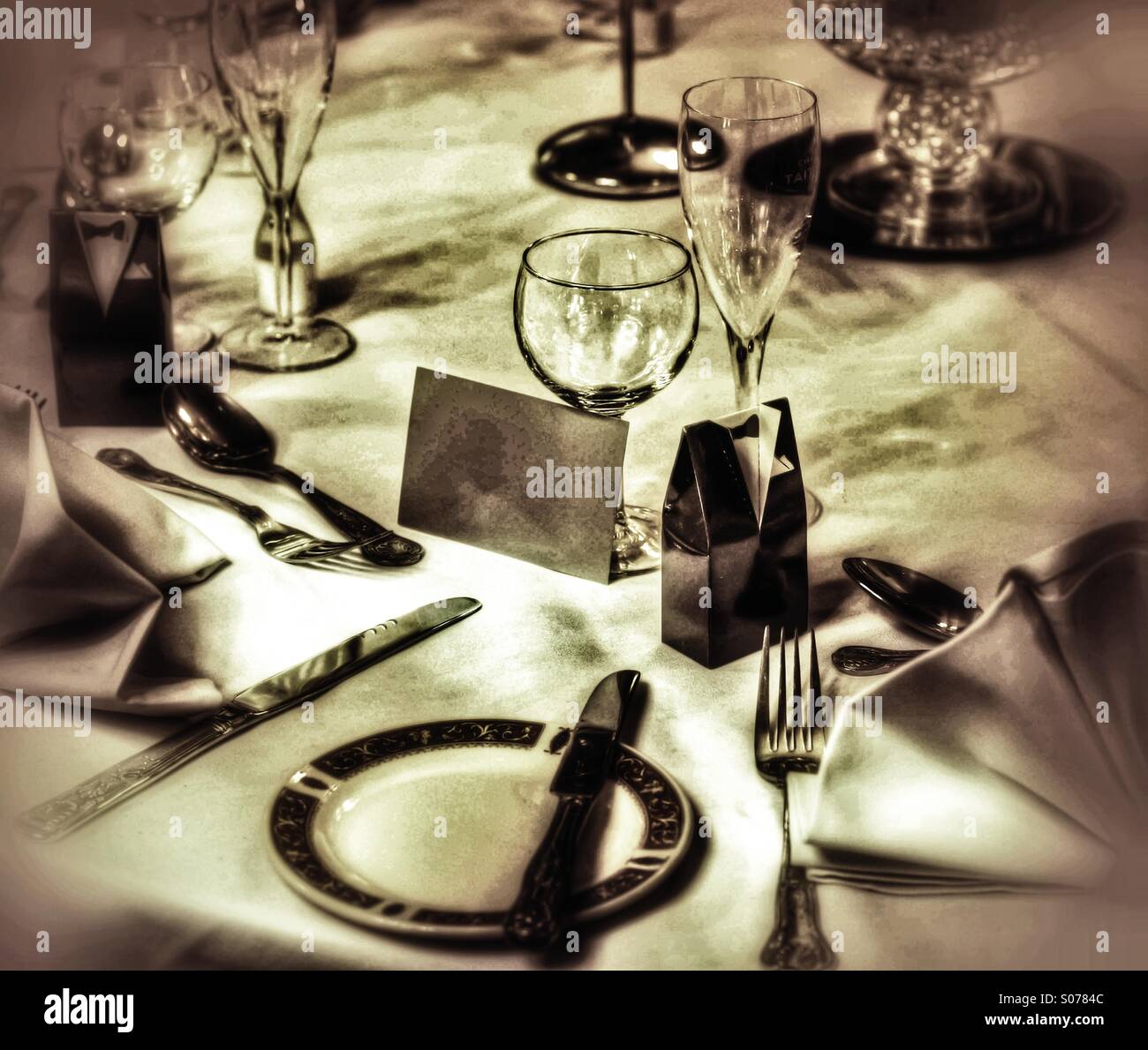 Wedding breakfast table Stock Photo Alamy