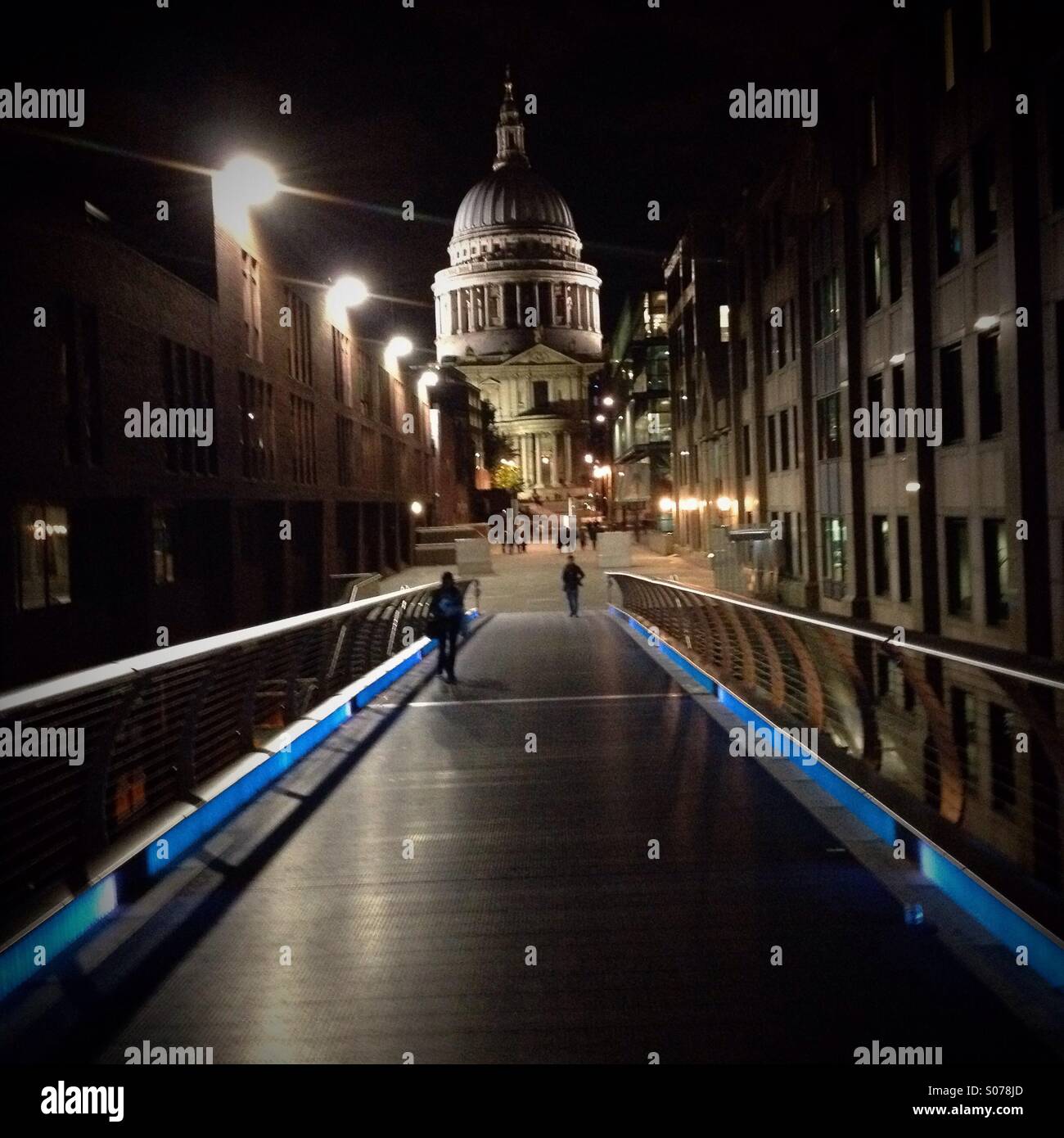 View of St Paul's Cathedral from the Millenium Bridge - Smartphone Captured Stock Image