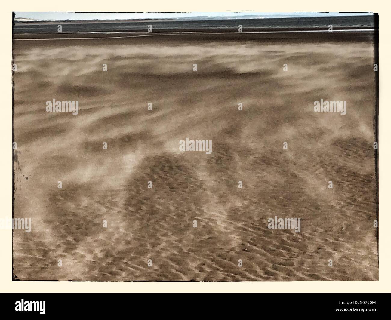 Drifting sandstorm - Smartphone Captured Stock Image