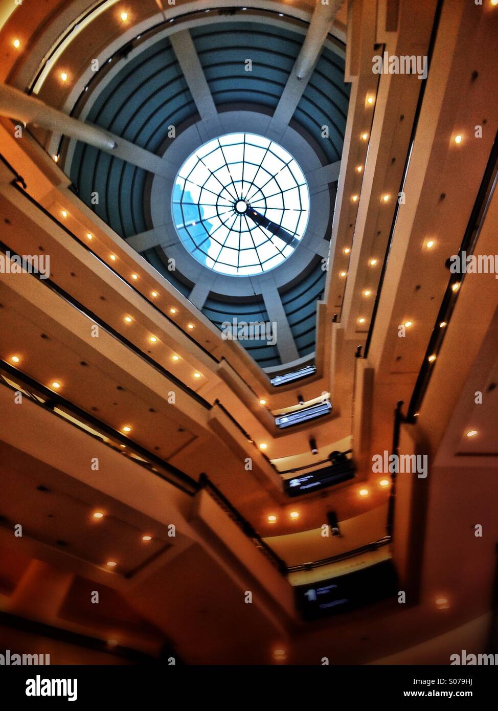 Interior of Suria KLCC shopping mall roof Malaysia - Smartphone Captured Stock Image