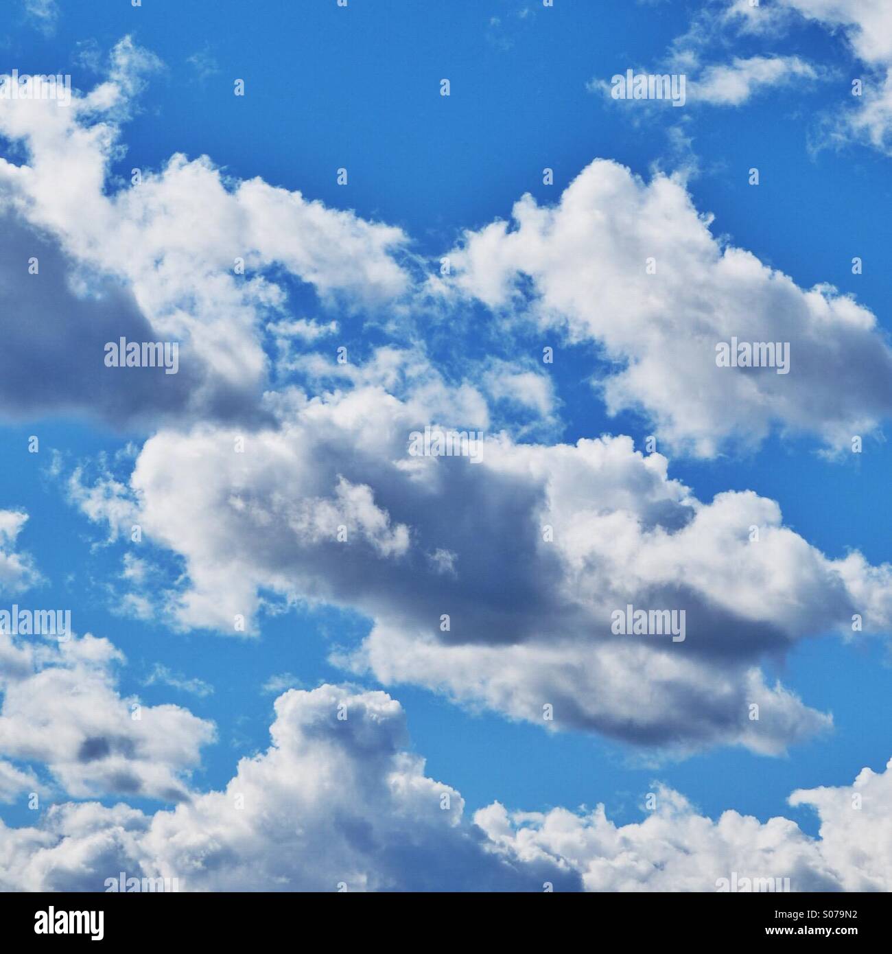 Blue sky and clouds - Smartphone Captured Stock Image