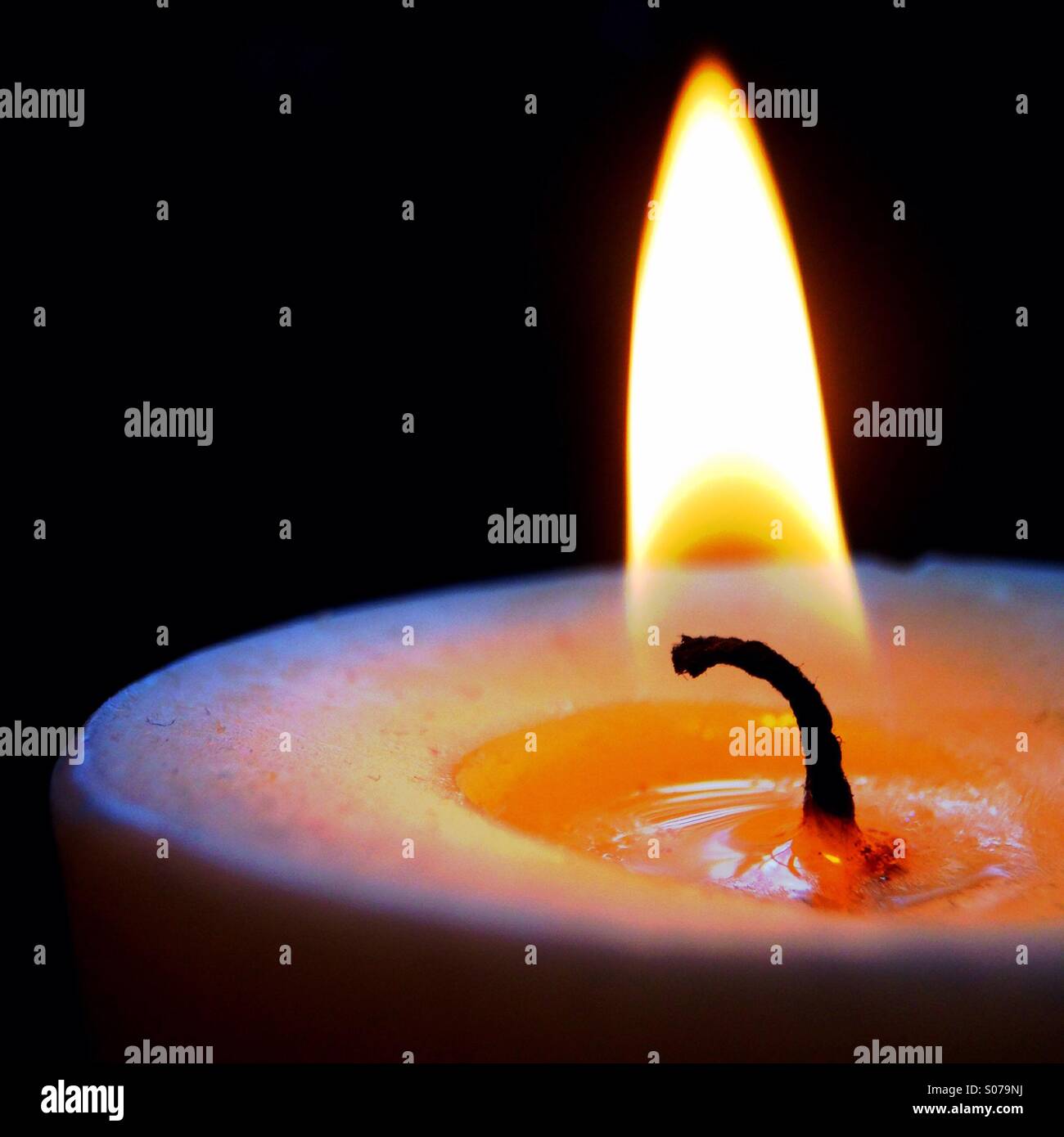 Lit candle - Smartphone Captured Stock Image