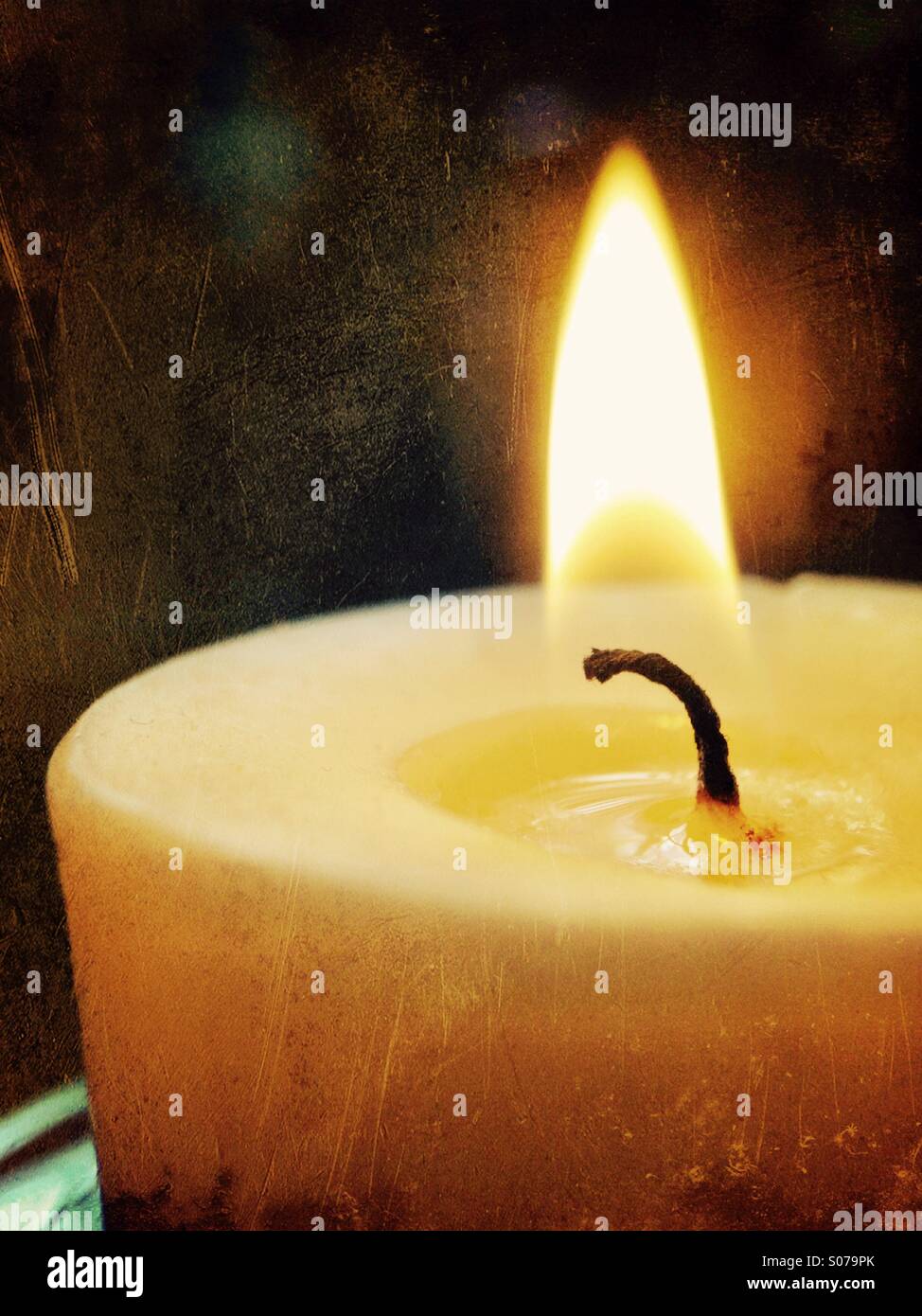 Lit candle - Smartphone Captured Stock Image