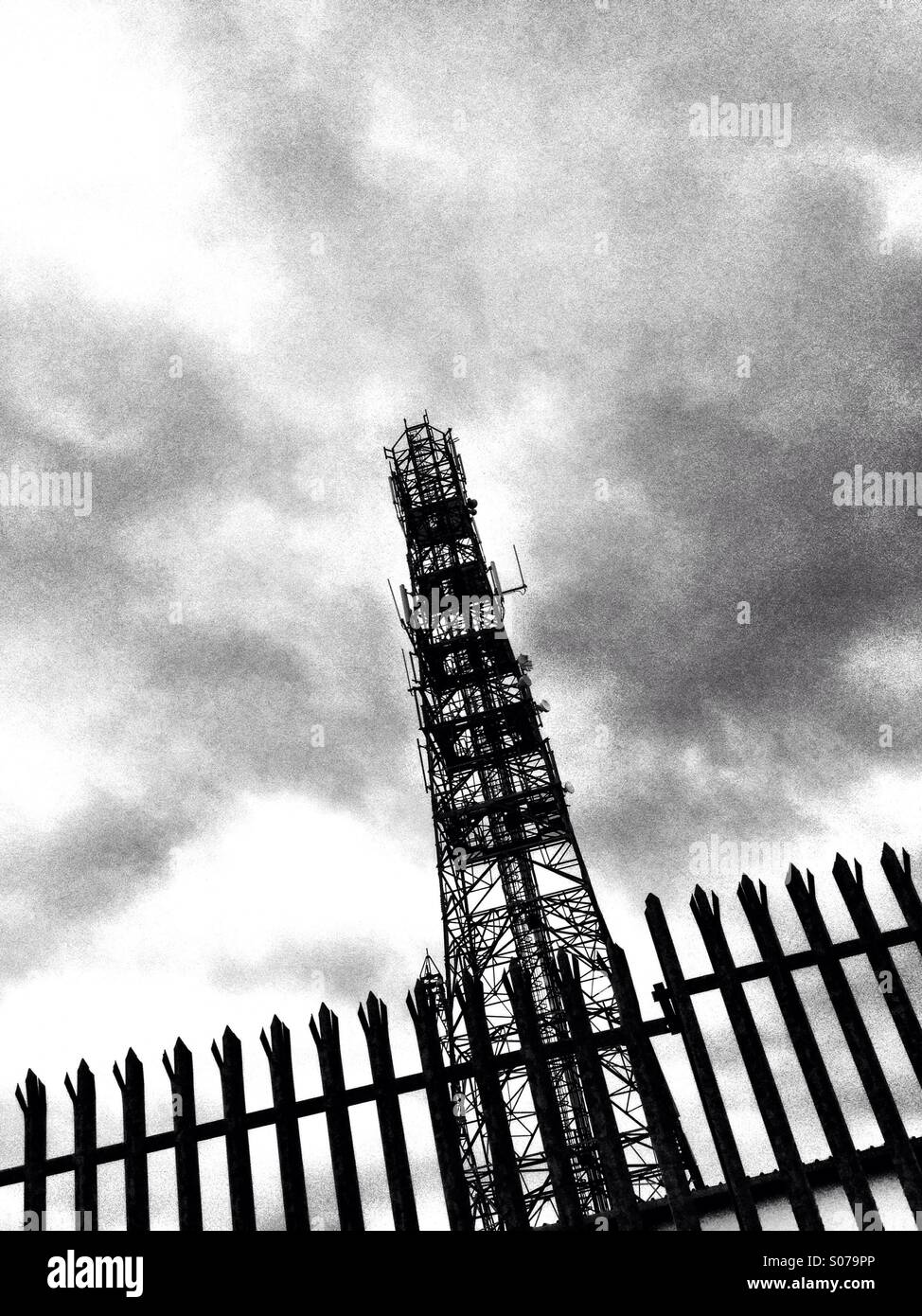 Communications and Surveillance mast - Smartphone Captured Stock Image