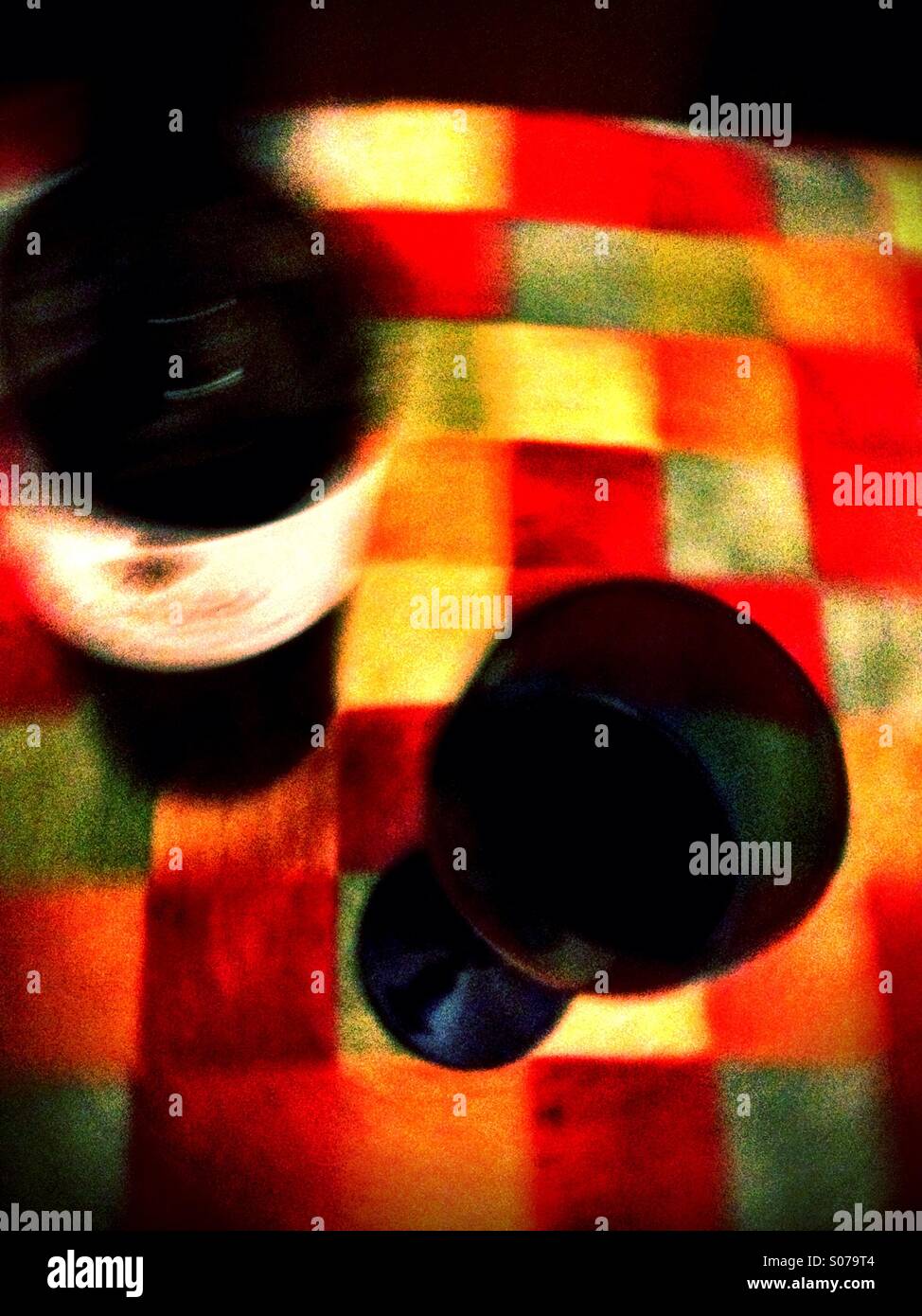 Bottle Glass and Wine - Smartphone Captured Stock Image