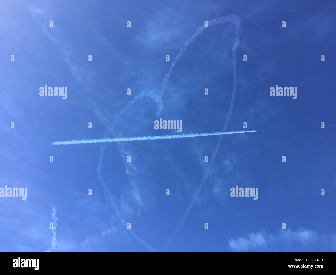Blue Heart in the Sky - Smartphone Captured Stock Image