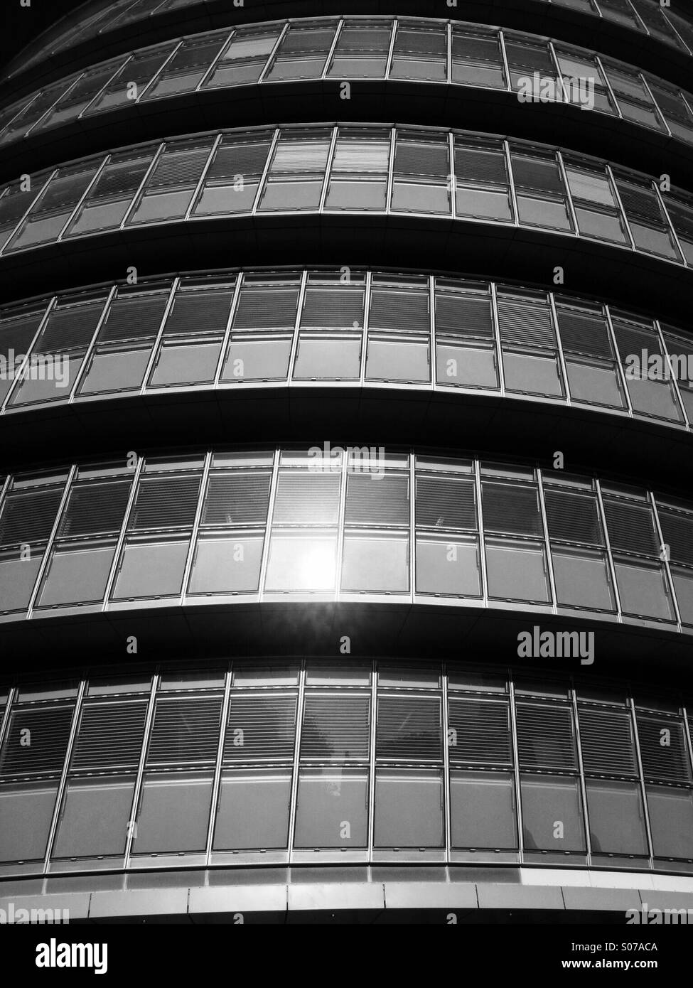 Steel and glass walls of London City hall - Smartphone Captured Stock Image