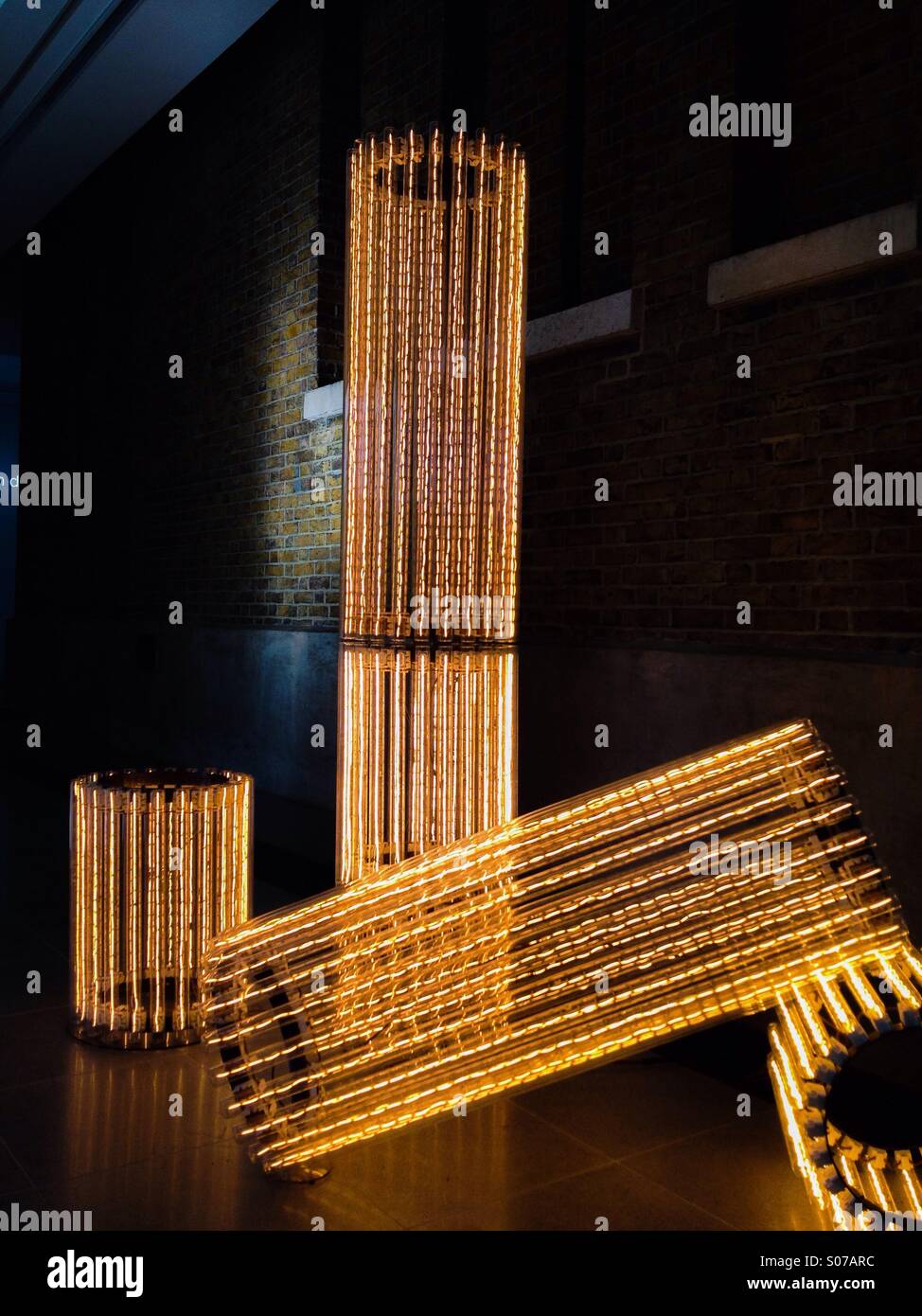 Artwork in the Serpentine Sackler Gallery - Smartphone Captured Stock Image