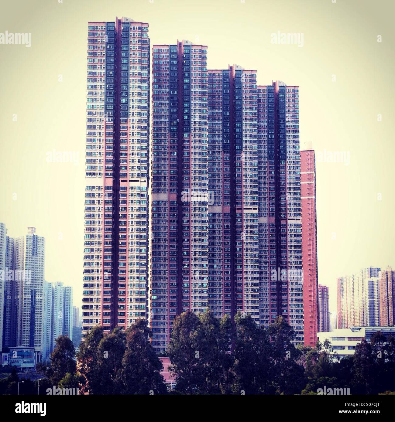 Hong kong towers building developement - Smartphone Captured Stock Image