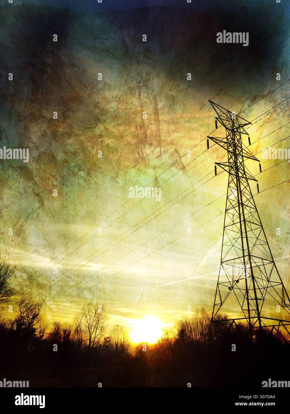 High voltage. - Smartphone Captured Stock Image