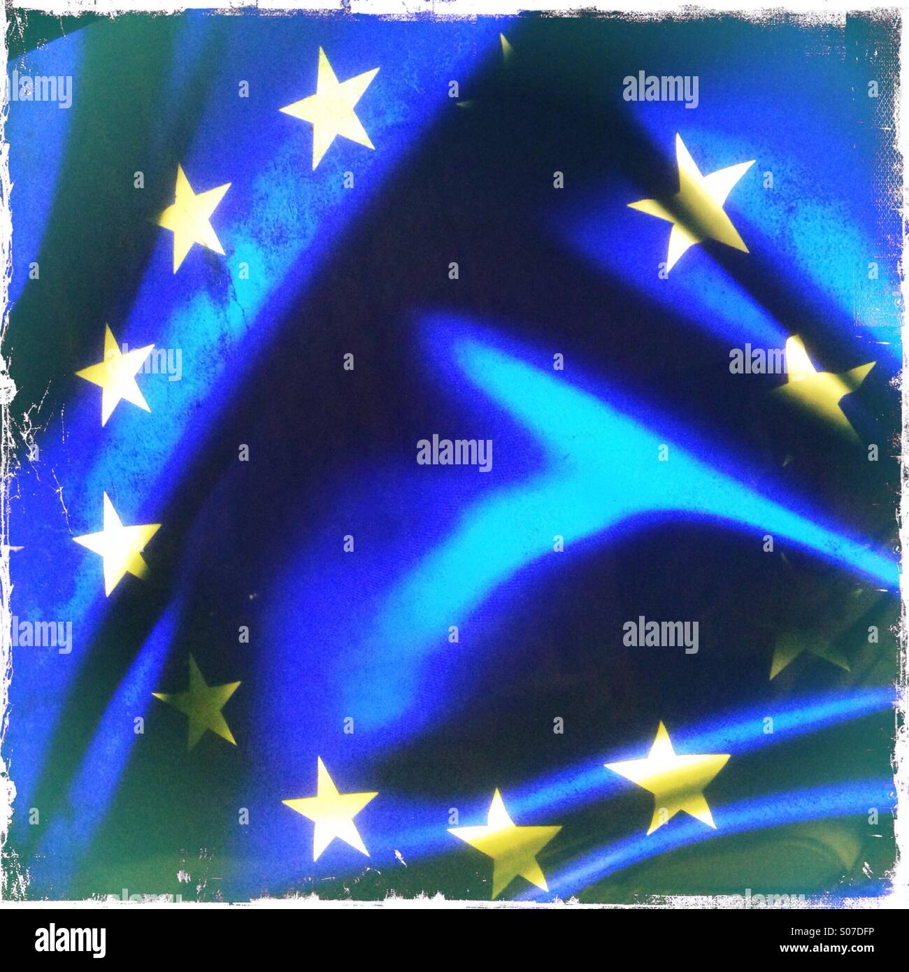 Flag of the European Union - Smartphone Captured Stock Image