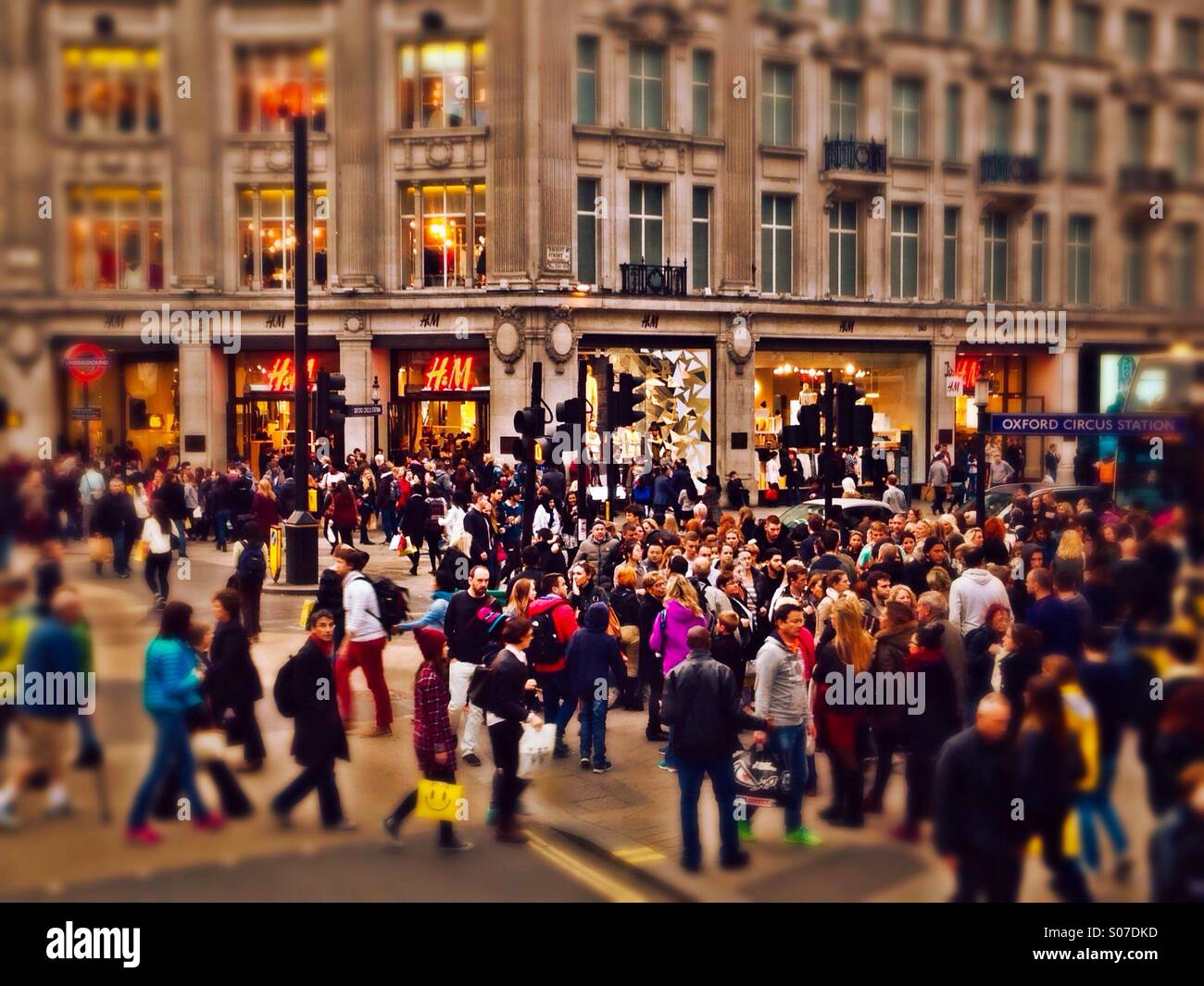 A busy Oxford Street, City of Westminster, Central London, England, UK  Stock Photo - Alamy