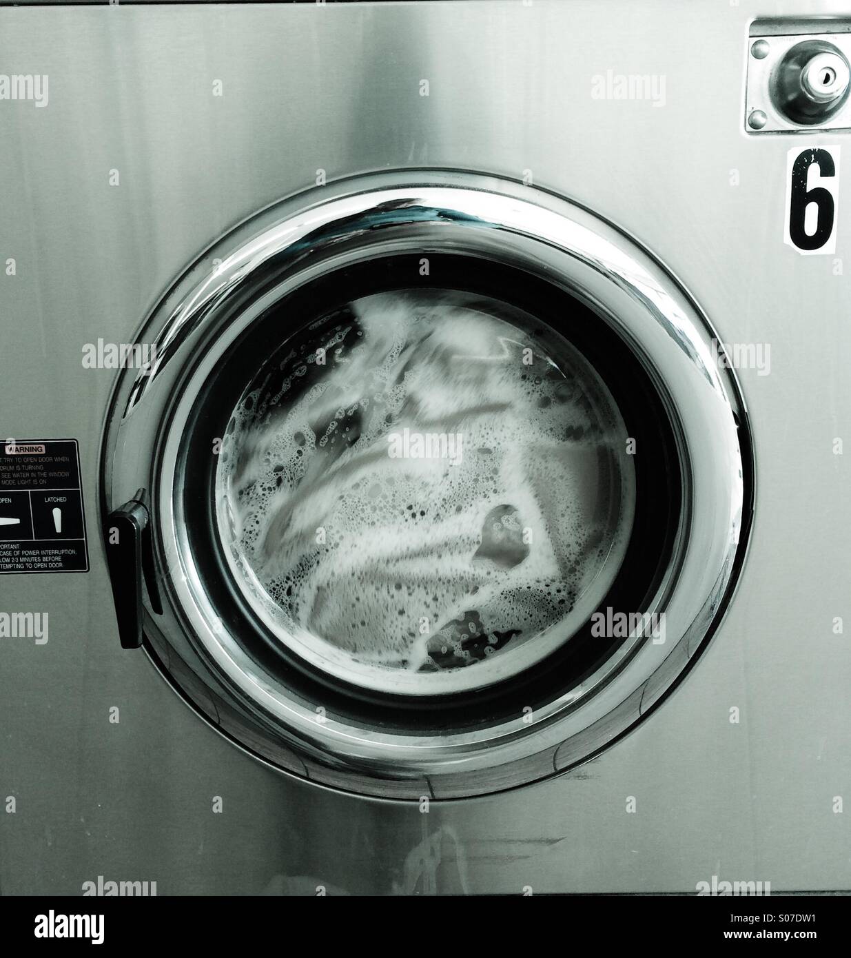 Laundry in washing machine - Smartphone Captured Stock Image