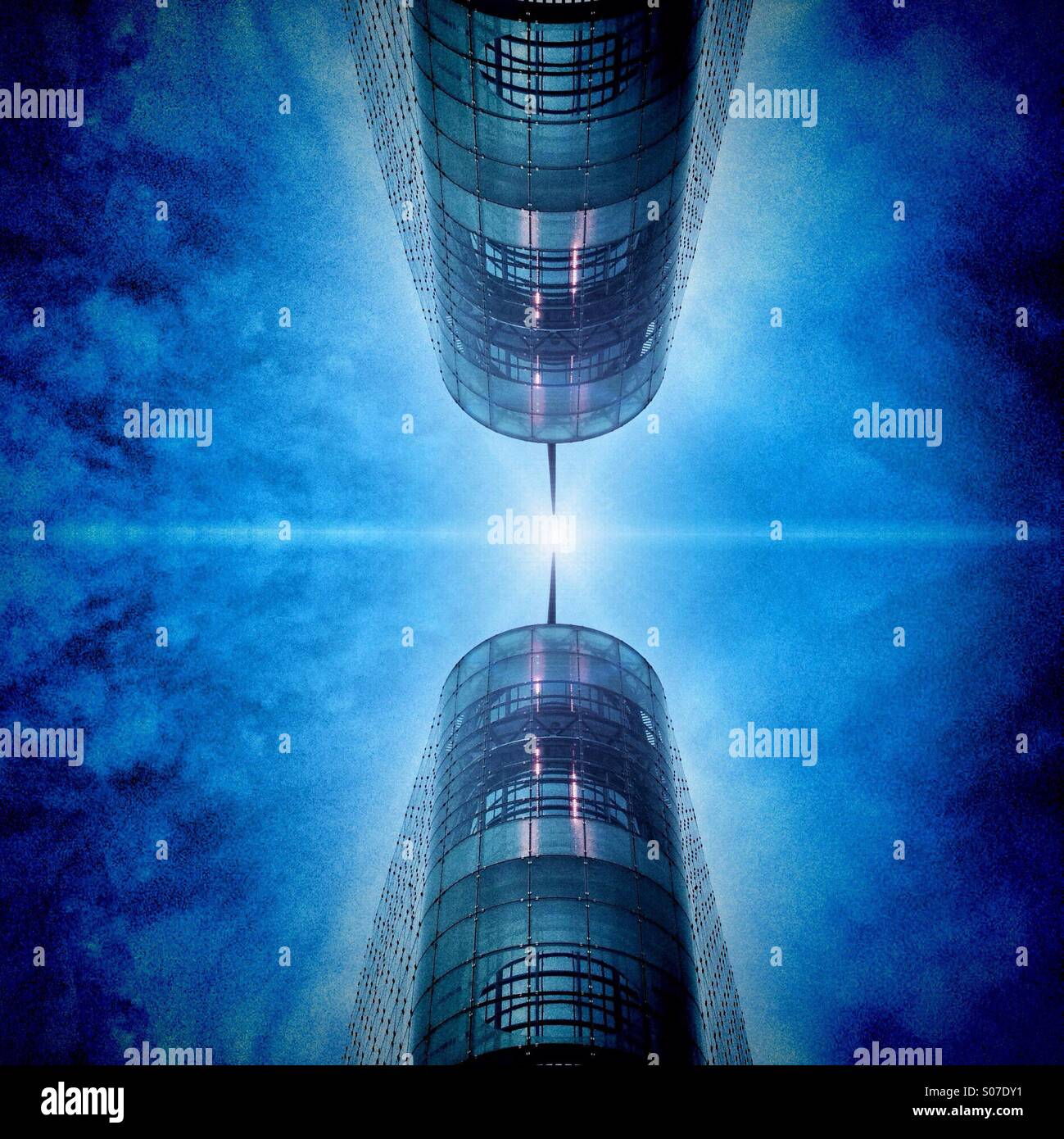 Urbis abstract (Urbis National Football Museum in Manchester) - Smartphone Captured Stock Image