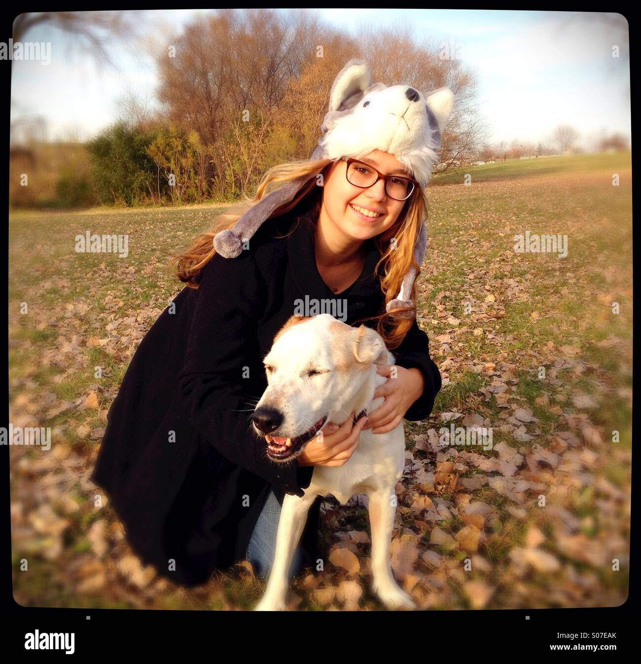 Teen Girl And Dog High Resolution Stock Photography and Images - Alamy